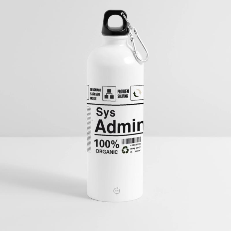administrateur système ordinateur nerd pc kit programmeur humour lo Gourde panoramique avec mousqueton 750 ml