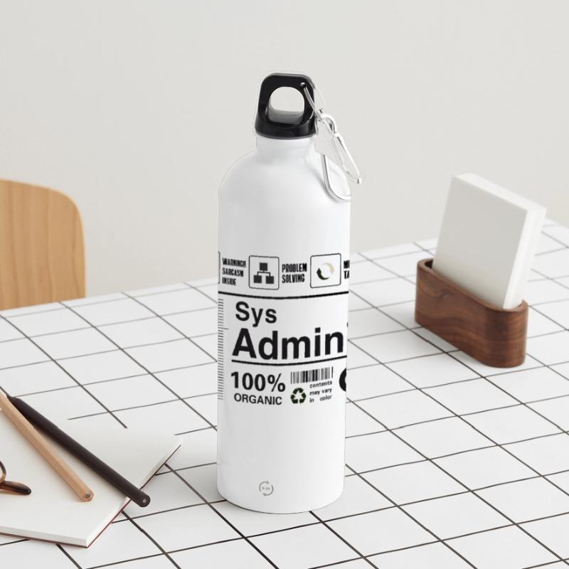 sys admin computer nerd pc kit programmer humor lo Panoramic Drinks Bottle with Carabiner 750 ml