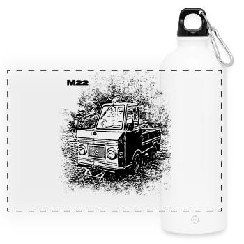 Multivoiture M22 - Gourde panoramique avec mousqueton 750 ml - blanc - Devant