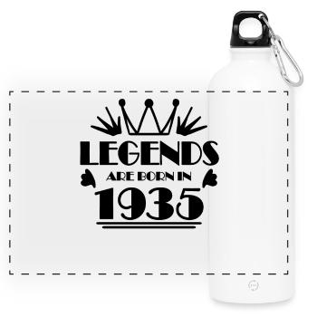 1935 - Jahrgang 1935 - Panorama Trinkflasche mit Karabiner 750 ml - Weiß - Vorne