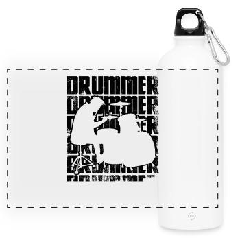 Batteur - Gourde panoramique avec mousqueton 750 ml - blanc - Devant