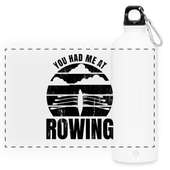You had me rowing - Panoramic Drinks Bottle with Carabiner 750 ml - white - Front
