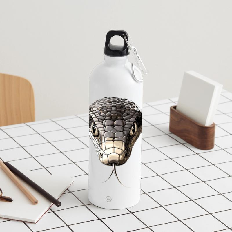Serpent Python Cobra Mamba Serpent à sonnettes Serpent Gourde panoramique avec mousqueton 750 ml