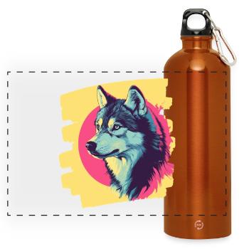 Husky - Panoramic Drinks Bottle with Carabiner 750 ml - burnt orange - Front