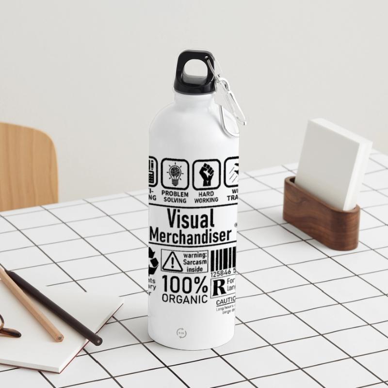 Visual Merchandiser multi tasking problem solving Panorama Trinkflasche mit Karabiner 750 ml