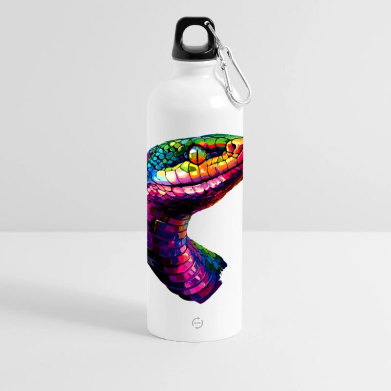 snake, python, cobra, rattlesnake, snakes Panoramic Drinks Bottle with Carabiner 750 ml