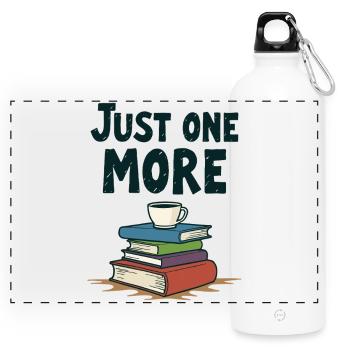 Juste un livre de lecture de plus Café - Gourde panoramique avec mousqueton 750 ml - blanc - Devant