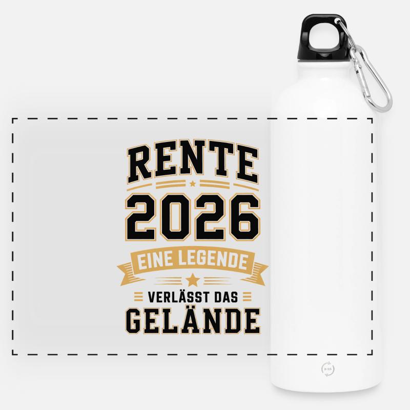Retirement 2026 – A legend leaves the site - Panoramic Drinks Bottle with Carabiner 750 ml - white