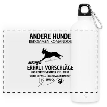 Commands? No. Accept suggestions? Maybe - Panoramic Drinks Bottle with Carabiner 750 ml - white - Front