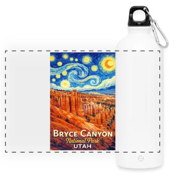 Parc national de Bryce Canyon, Nuit étoilée de l’Utah - Gourde panoramique avec mousqueton 750 ml - blanc - Devant