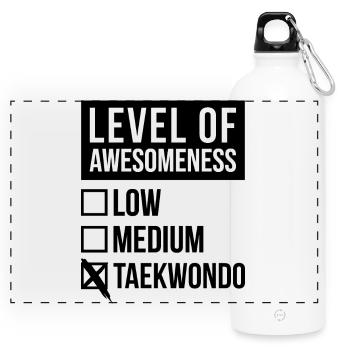 Taekwondo - Gourde panoramique avec mousqueton 750 ml - blanc - Devant