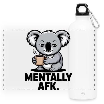 Koala AFK Coffee - Gourde panoramique avec mousqueton 750 ml - blanc - Devant
