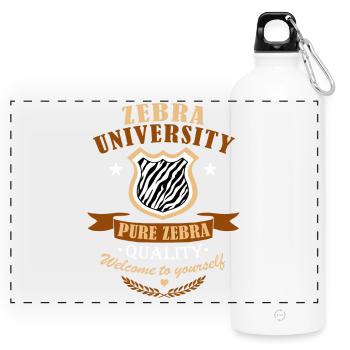 Diplome de Zèbre - Gourde panoramique avec mousqueton 750 ml - blanc - Devant