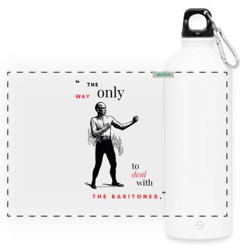BARITONES PARODY design 001 - Panoramic Drinks Bottle with Carabiner 750 ml - white - Front