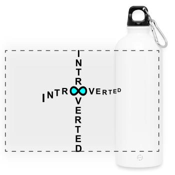 introvert - Panoramic Drinks Bottle with Carabiner 750 ml - white - Front