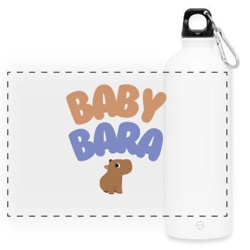 Baby Bara Capybara - Panoramic Drinks Bottle with Carabiner 750 ml - white - Front