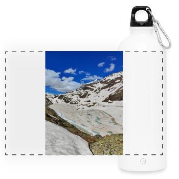 Lac Blanc Juni 2024 - Panorama Trinkflasche mit Karabiner 750 ml - Weiß - Vorne