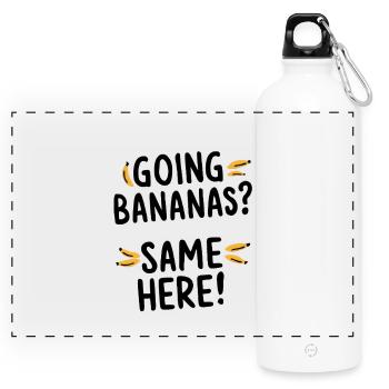 Devenir banane - Gourde panoramique avec mousqueton 750 ml - blanc - Devant