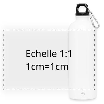 Architect, interior designer, project manager - Panoramic Drinks Bottle with Carabiner 750 ml - white - Front