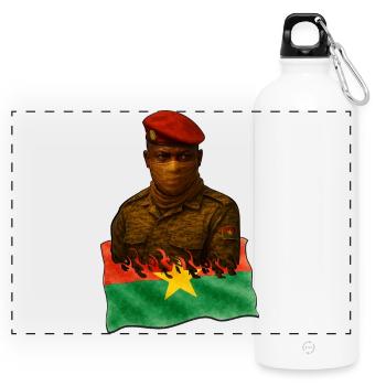 Burkina Faso Échos | Oeuvres 2025 - Gourde panoramique avec mousqueton 750 ml - blanc - Devant
