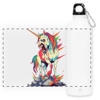 Uglycorn - Gourde panoramique avec mousqueton 750 ml - blanc - Devant