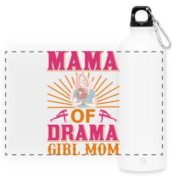 Mama Of Drama Girl Maman Chemise drôle - Gourde panoramique avec mousqueton 750 ml - blanc - Devant