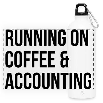 Accountant - Panoramic Drinks Bottle with Carabiner 750 ml - white - Front