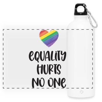 LGBT Pride Month - Equality Hurts No One - Panoramic Drinks Bottle with Carabiner 750 ml - white - Front