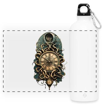 Le mystérieux mouvement steampunk. - Gourde panoramique avec mousqueton 750 ml - blanc - Devant