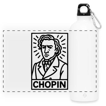 Frédéric Chopin - Gourde panoramique avec mousqueton 750 ml - blanc - Devant