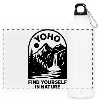Yoho National Park - Panoramic Drinks Bottle with Carabiner 750 ml - white - Front