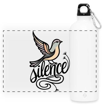 Silence birth - Panoramic Drinks Bottle with Carabiner 750 ml - white - Front