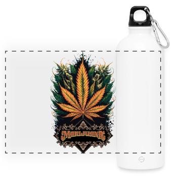 Marijuana - Panorama Trinkflasche mit Karabiner 750 ml - Weiß - Vorne