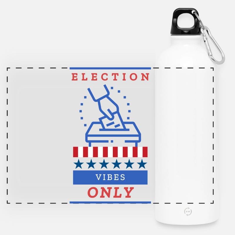 Election Vibes Ballot Box Design - Panoramic Drinks Bottle with Carabiner 750 ml - white