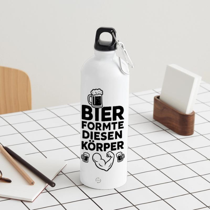 Bier formte diesen Körper Panorama Trinkflasche mit Karabiner 750 ml