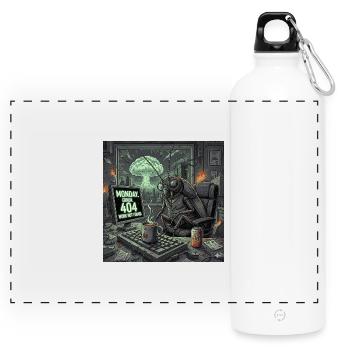 Lundi post-apocalyptique - Crise du bureau de Roach - Gourde panoramique avec mousqueton 750 ml - blanc - Devant