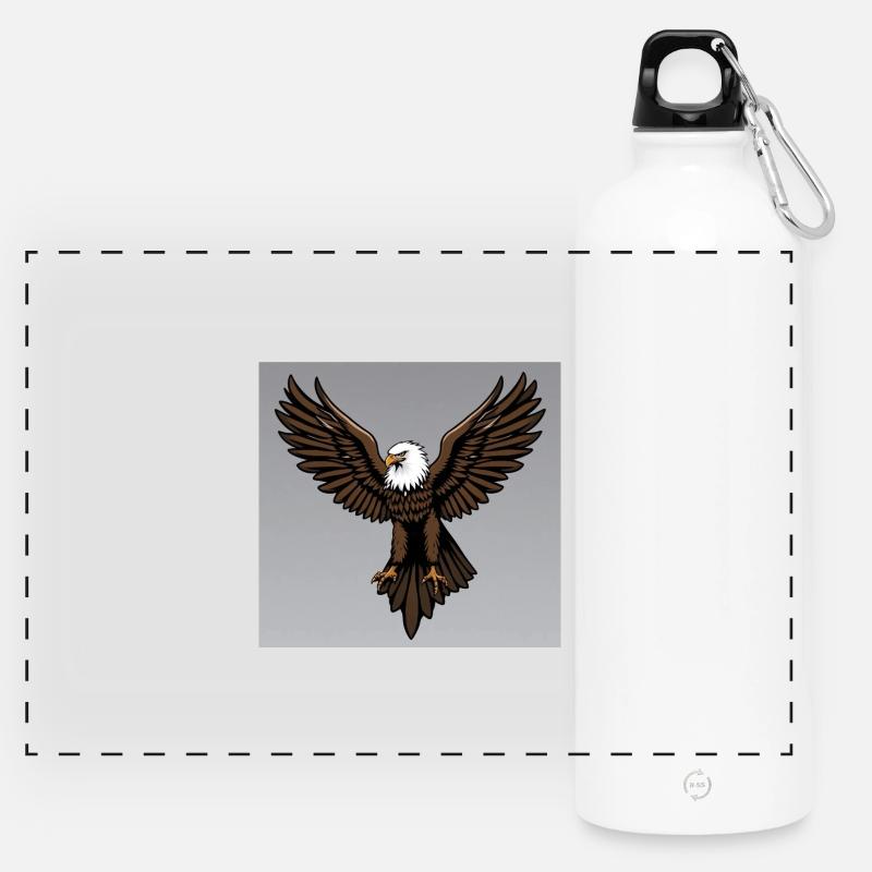 Eagle - Panoramic Drinks Bottle with Carabiner 750 ml - white