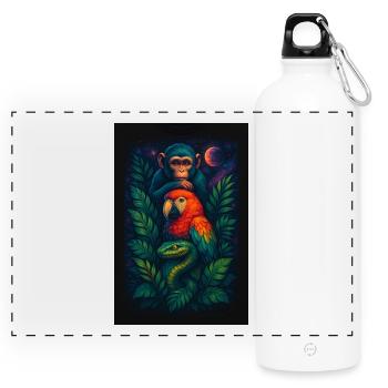 Galactic Wilderness Totem - Panoramic Drinks Bottle with Carabiner 750 ml - white - Front