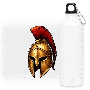 Spartan Knight's Helm - Panoramic Drinks Bottle with Carabiner 750 ml - white - Front