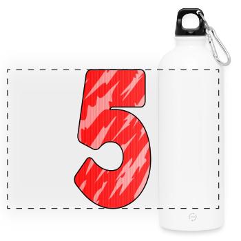 5 - Panoramic Drinks Bottle with Carabiner 750 ml - white - Front