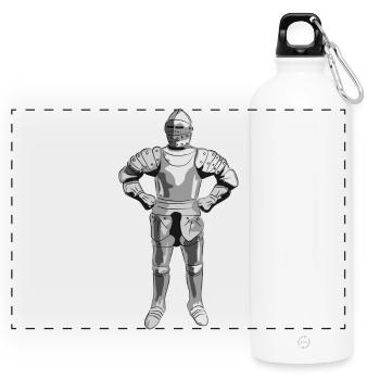 chevalier - Gourde panoramique avec mousqueton 750 ml - blanc - Devant