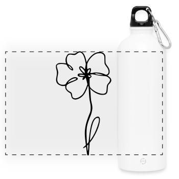 poppy - Panoramic Drinks Bottle with Carabiner 750 ml - white - Front