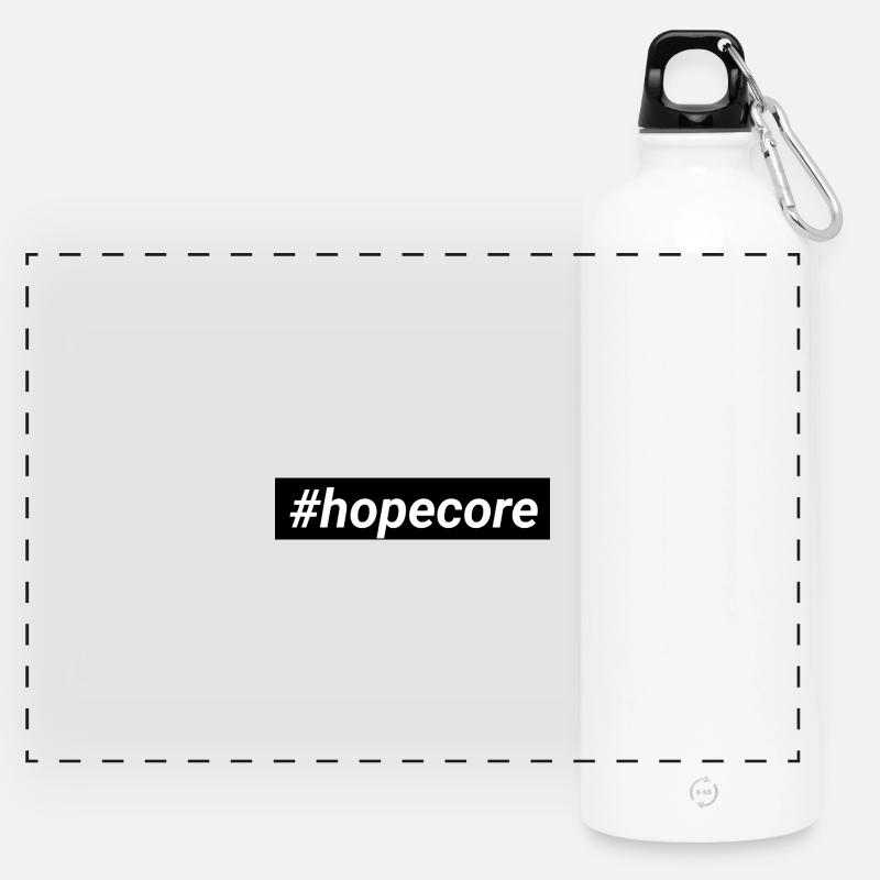 HopeCore - Panoramic Drinks Bottle with Carabiner 750 ml - white