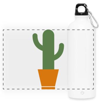 cactus - Panoramic Drinks Bottle with Carabiner 750 ml - white - Front