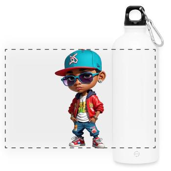 Urban Kid Cool Graphics - Panoramic Drinks Bottle with Carabiner 750 ml - white - Front