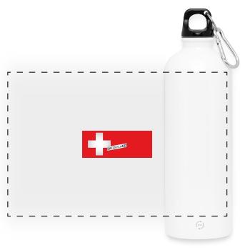RÉCLAMATION DE LA SUISSE - Gourde panoramique avec mousqueton 750 ml - blanc - Devant