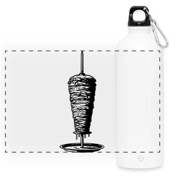 Kebab brooch - Panoramic Drinks Bottle with Carabiner 750 ml - white - Front