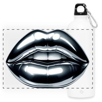Chrome Kiss - Panorama Trinkflasche mit Karabiner 750 ml - Weiß - Vorne