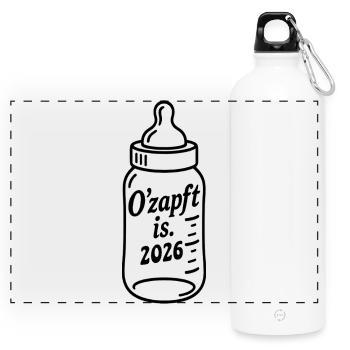 La boisson pour l’allaitement au biberon O’Zapft est en 2026 - Gourde panoramique avec mousqueton 750 ml - blanc - Devant