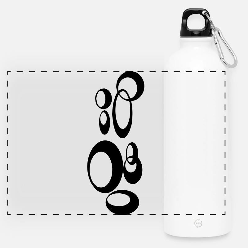 Cool art - Panoramic Drinks Bottle with Carabiner 750 ml - white